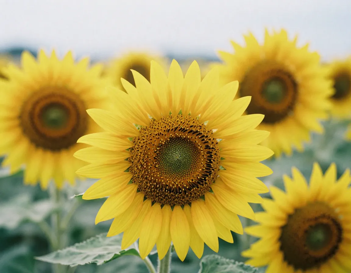 Cheerful sunflowers